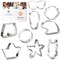 Beach Cookie Cutters 9 Pc Set. USA Tin Plate Steel - By CookieCutter.Com